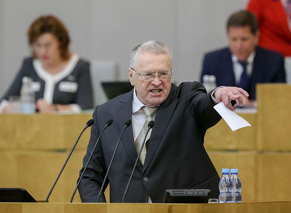 Владимир Жириновский во время выступления